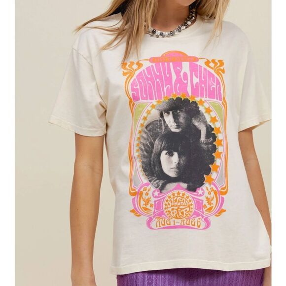 Daydreamer Tops - NWOT Daydreamer Sonny and Cher Melody Fair Boyfriend Tee